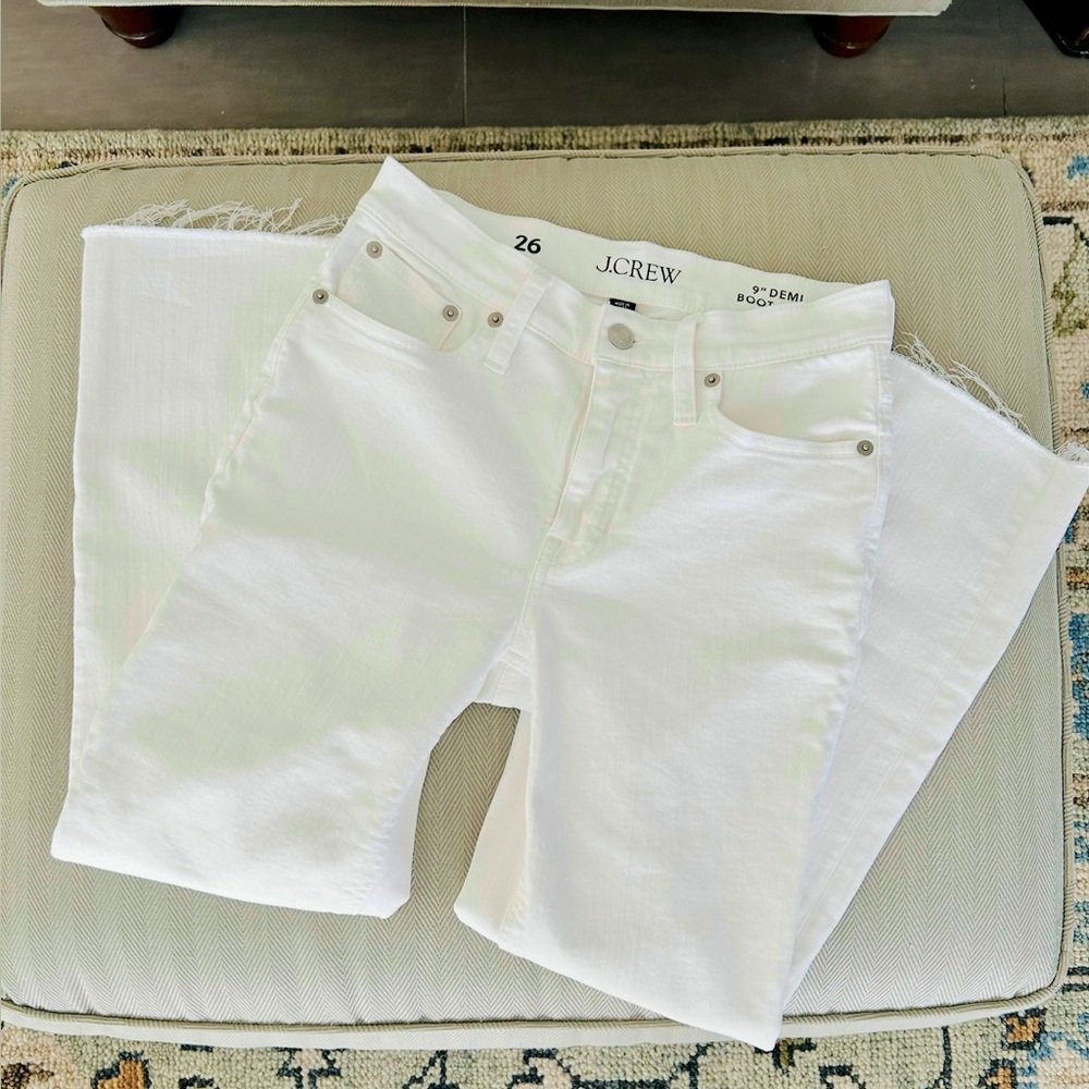 J. Crew White Straight Leg Jeans Classic Style